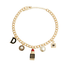 Load image into Gallery viewer, Gold Multi Designer Charm Necklace
