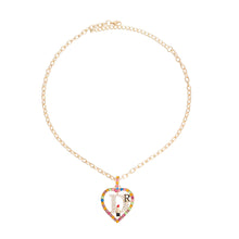 Load image into Gallery viewer, Multi Color Designer D Heart Necklace
