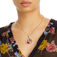 Load image into Gallery viewer, Round Gold D Pendant Necklace
