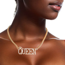 Load image into Gallery viewer, Gold Iced Queen Necklace
