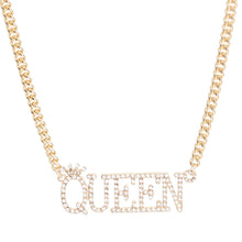 Load image into Gallery viewer, Gold Iced Queen Necklace
