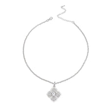 Load image into Gallery viewer, Silver Luxury French Designer Flower Necklace
