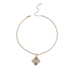 Load image into Gallery viewer, Striped Luxury French Designer Flower Necklace
