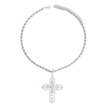 Load image into Gallery viewer, Silver Filigree Cross Necklace
