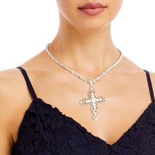 Load image into Gallery viewer, Silver Filigree Cross Necklace
