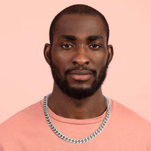 Load image into Gallery viewer, Mens Silver Curb Chain
