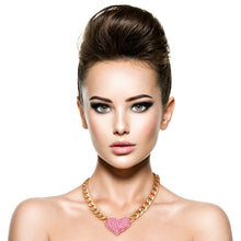 Load image into Gallery viewer, Rhinestone Heart Necklace
