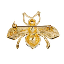 Load image into Gallery viewer, Designer Style Multi Color Rhinestone Bee Brooch Pin
