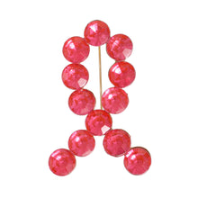 Load image into Gallery viewer, Gold Pink Crystal Ribbon Brooch
