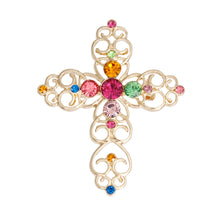 Load image into Gallery viewer, Multi Filigree Cross Brooch
