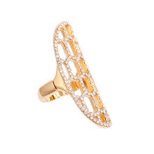 Load image into Gallery viewer, Gold Honeycomb Cocktail Ring
