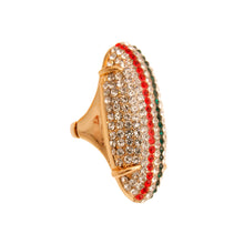 Load image into Gallery viewer, Designer Rhinestone Elongated Ring

