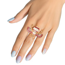 Load image into Gallery viewer, Pink Stone Bee Ring
