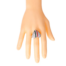 Load image into Gallery viewer, Silver 3D Designer Heart Ring
