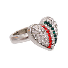 Load image into Gallery viewer, Silver 3D Designer Heart Ring
