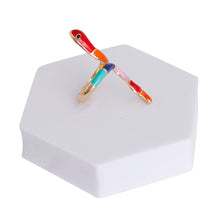 Load image into Gallery viewer, Rainbow and Gold Snake Wrap Ring
