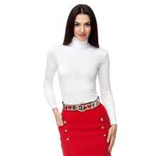 Load image into Gallery viewer, Designer Inspired Red Rhinestone Belt
