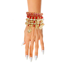 Load image into Gallery viewer, Red 7 Strand Travel Bracelets
