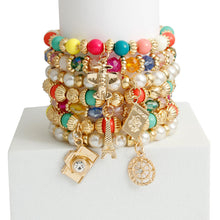 Load image into Gallery viewer, Rainbow 7 Strand Travel Bracelets
