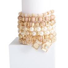 Load image into Gallery viewer, Taupe 7 Strand Travel Bracelets
