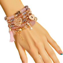 Load image into Gallery viewer, Blush Glass Bead Love Bracelets
