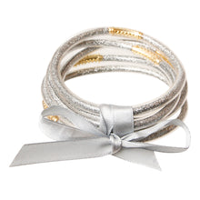 Load image into Gallery viewer, Dark Silver Glitter Jelly Bracelets
