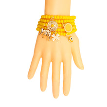 Load image into Gallery viewer, Yellow Luck Bracelet with Elephant Charm
