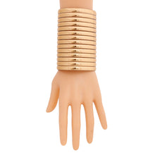 Load image into Gallery viewer, Gold Vegan Leather Snap Cuff
