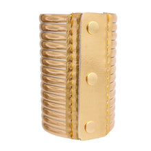 Load image into Gallery viewer, Gold Vegan Leather Snap Cuff
