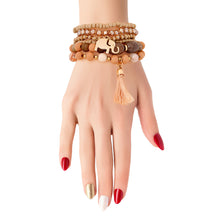 Load image into Gallery viewer, Neutral Elephant Charm 7 Pcs Bracelets
