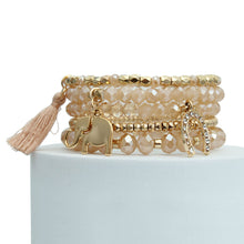 Load image into Gallery viewer, Light Brown Elephant Horseshoe Bracelets

