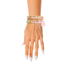 Load image into Gallery viewer, Light Pink Elephant Horseshoe Bracelets
