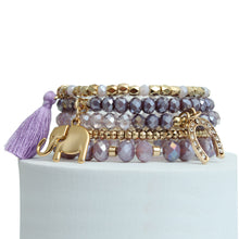 Load image into Gallery viewer, Light Purple Elephant Horseshoe Bracelets
