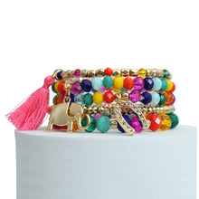 Load image into Gallery viewer, Rainbow Elephant Horseshoe Bracelets
