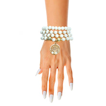 Load image into Gallery viewer, Matte White Tree of Life Bracelets
