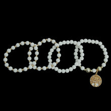 Load image into Gallery viewer, Matte White Tree of Life Bracelets
