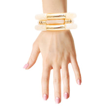 Load image into Gallery viewer, Light Brown Tube Stretch Bangle Set
