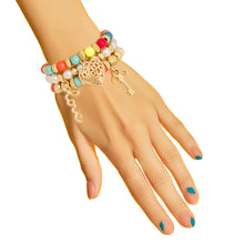 Load image into Gallery viewer, 3 Strand Multi Love Bracelets
