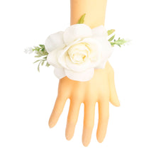 Load image into Gallery viewer, Ivory Fabric Flower Bracelet
