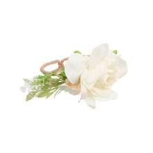 Load image into Gallery viewer, Ivory Fabric Flower Bracelet

