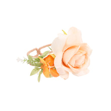 Load image into Gallery viewer, Orange Fabric Flower Bracelet
