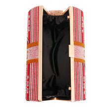 Load image into Gallery viewer, Red Bling Rolled Benjamins Clutch
