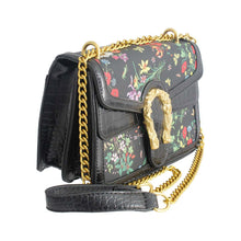 Load image into Gallery viewer, Black Floral Designer Square Satchel
