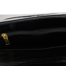 Load image into Gallery viewer, Black Floral Designer Square Satchel

