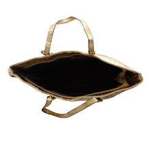 Load image into Gallery viewer, Shiny Gold Croc 3 Pcs Bag Set
