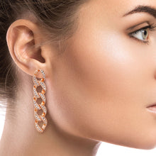 Load image into Gallery viewer, Gold Pave Chain Link Earrings
