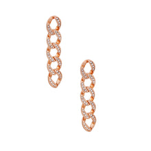 Load image into Gallery viewer, Gold Pave Chain Link Earrings
