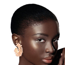 Load image into Gallery viewer, Neutral Seed Bead Covered Hoops
