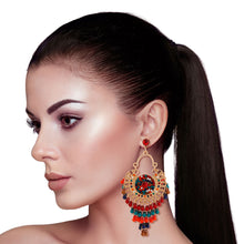 Load image into Gallery viewer, Multi Color Beaded Mandala Earrings
