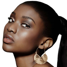 Load image into Gallery viewer, Gold Textured Arch Hook Hoops
